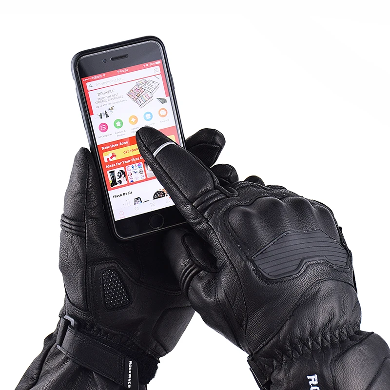 Рок Байкер GORE-TEX зимние теплые водонепроницаемые перчатки мотоциклетные велосипедные кожаные ветронепроницаемые перчатки гуанты для езды Luvas MOTO Gants
