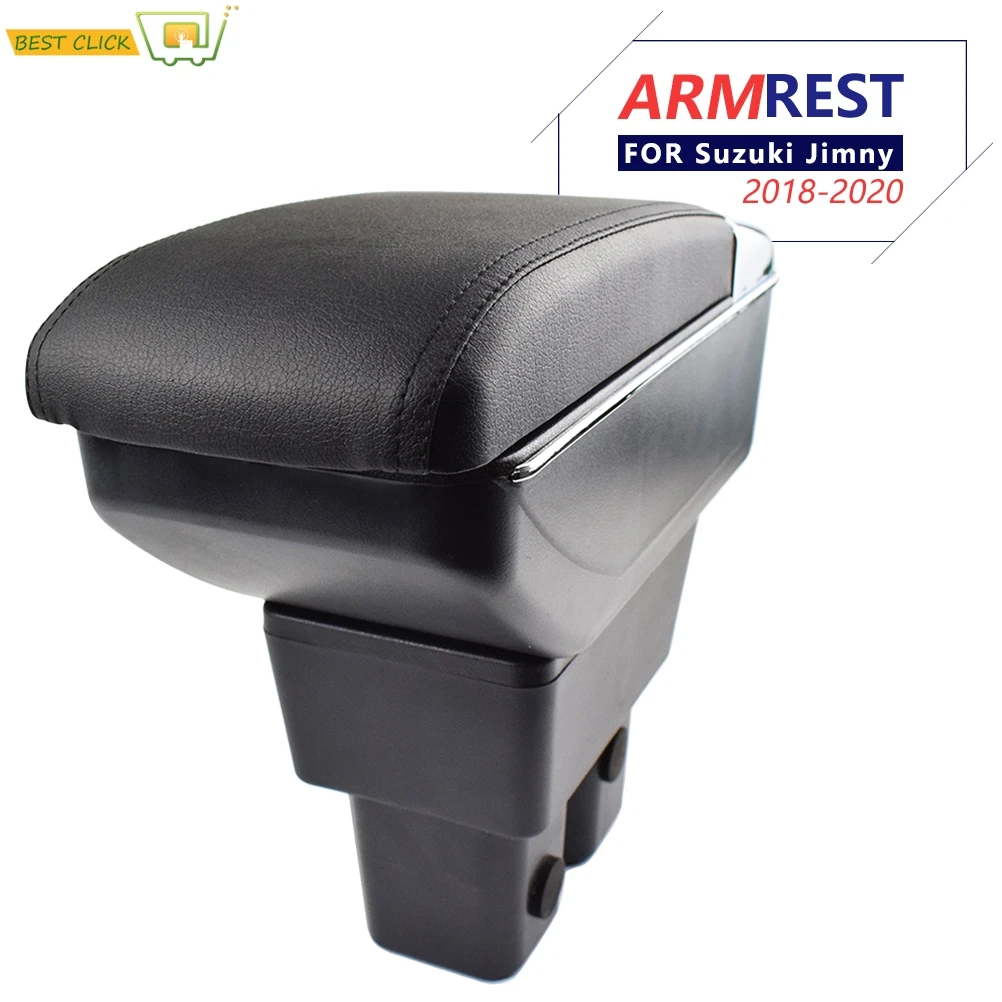 Black Line ABS/Leather Inner Center Armrest Box Cover For Suzuki Jimny 2019-2020 Black Line ABS/Leather Inner Center Armrest Box Cover For Suzuki Jimny 2019-2020