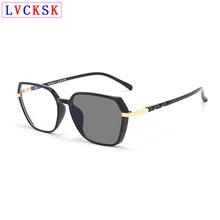 Винтаж TR90 полигон фотохромные очки для чтения лупа для женщин Пресбиопия солнцезащитные очки для мужчин вождения очки 0,+ 1,0~+ 4,0 N5