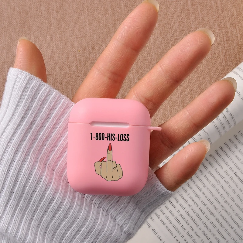 Модный чехол для девочек с надписью Make Money AirPods 1 2 розовый Роскошный мягкий