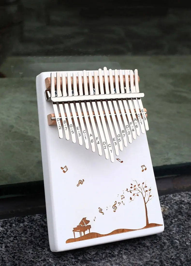 Kalimba 17 клавишное белое пианино Kalimba с большим пальцем популярная клавиатура пианино Kalimba с молотком и сумками