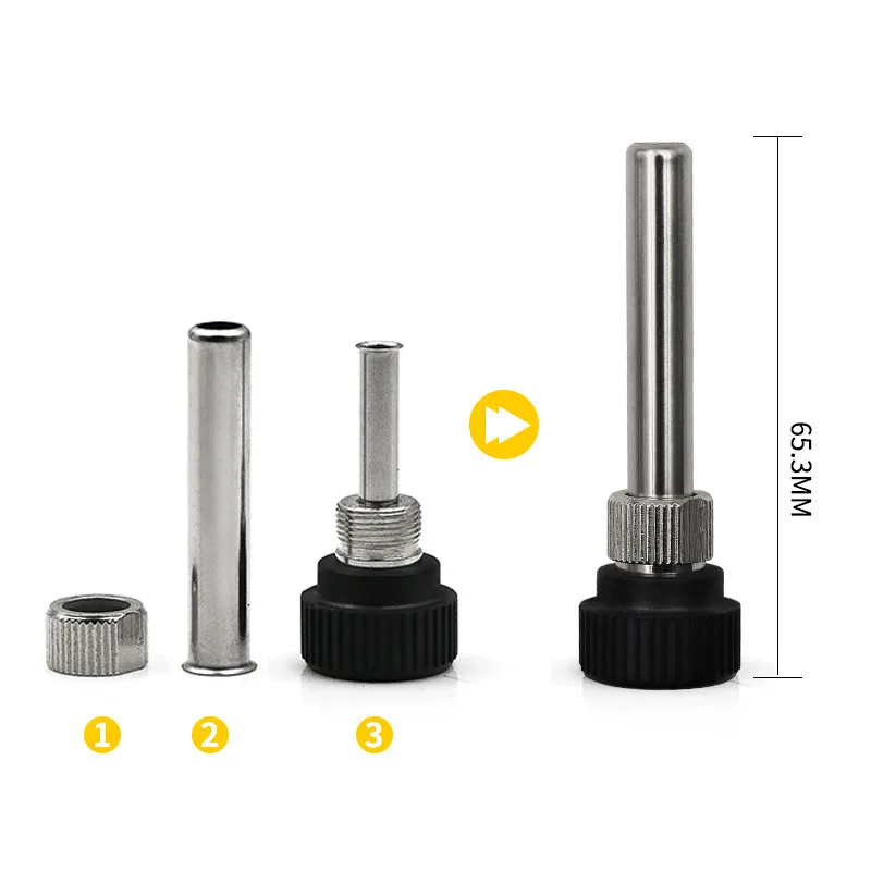 1set Socket+nut+electric wood head,Soldering Station Iron Handle Accessories for 936 Iron head cannula Iron tip bushing