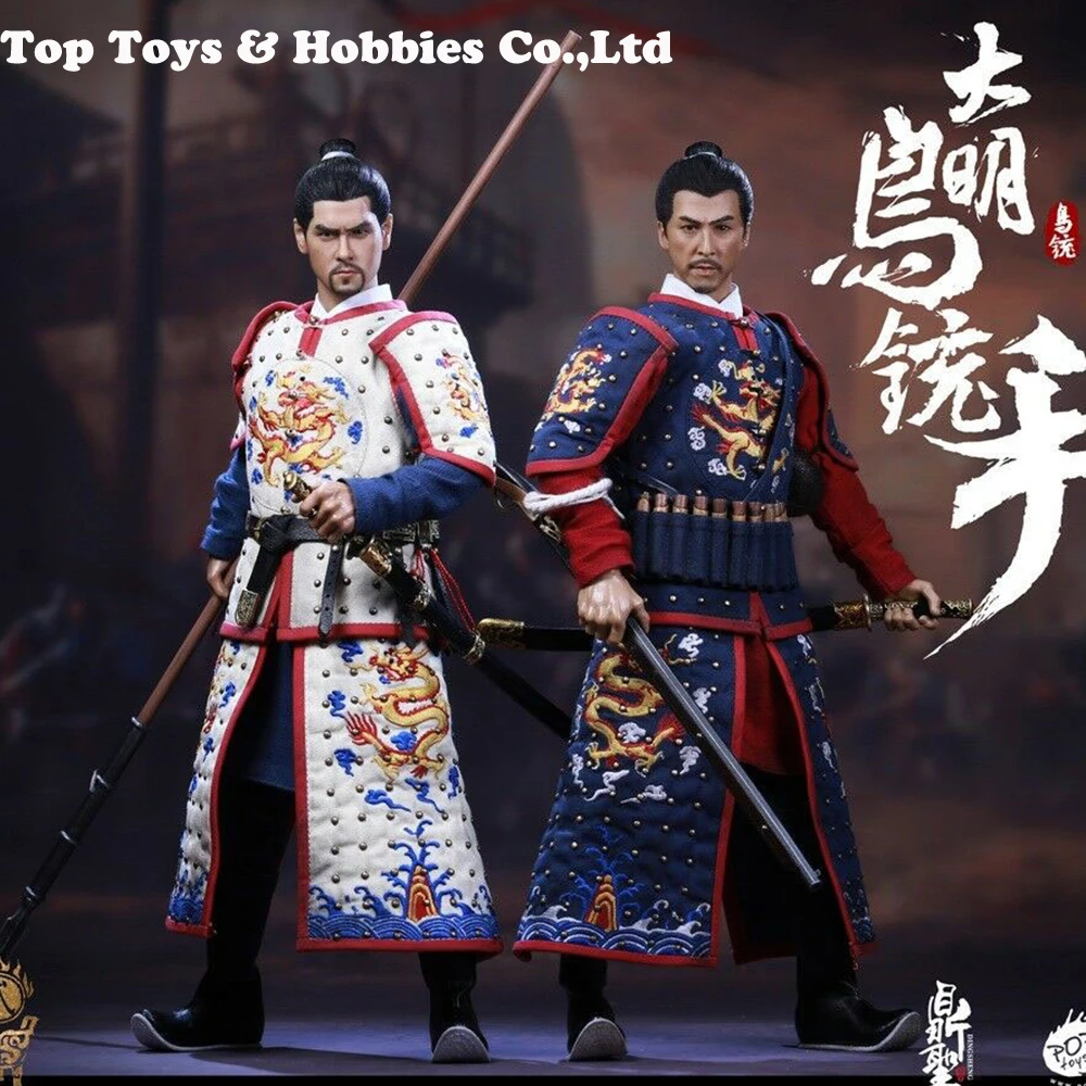 

IN stock full set doll Collection POPTOYS DS002 1/6th Ming Dynasty Musketeer Solider Figure Collectible doll for funs toys gift