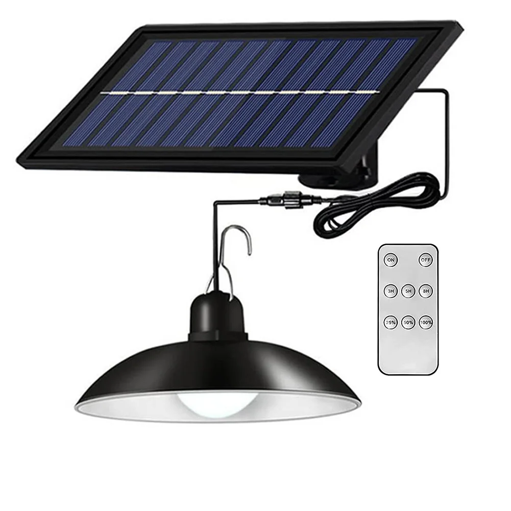 solar pool lights Double Head Solar Pendant Light Solar LED Wall Lamp Remote Chandelier White/White Lighting For Camping Garden Yard Lighting led solar lights Solar Lamps