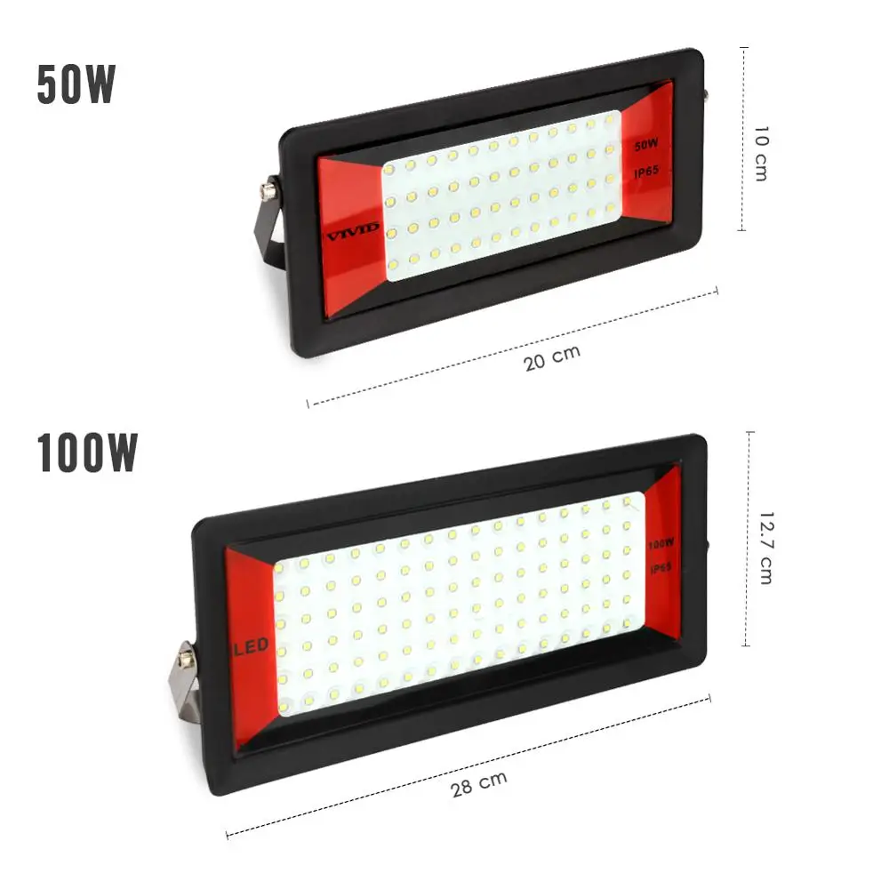 Светодиодный прожектор 50 Вт 100 SMD водонепроницаемый уличный светильник IP65