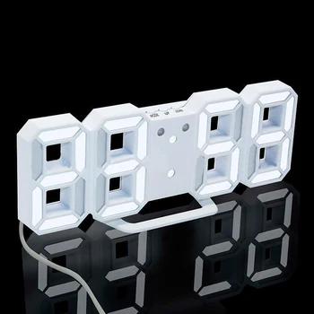 

SDYDAY Digital Clock Wall Mount Three Dimensional Fashion Decoration Electronic Numerals Wall Clock Home Office