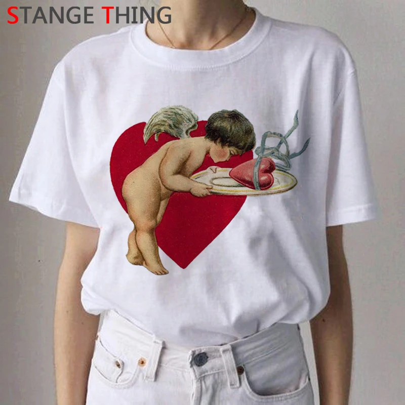 Angel Harajuku эстетические футболки для женщин Ullzang Grunge Винтажная Футболка модная забавная футболка с героями мультфильмов корейский стиль футболки женские - Цвет: 9921