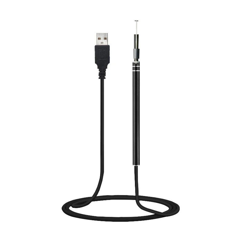 Limpieza de orejas USB Cámara lente de 5,5mm HD cuchara oído Earpick con pluma de Mini cámara Cuidado del oído en-oído endoscopio herramienta de limpieza