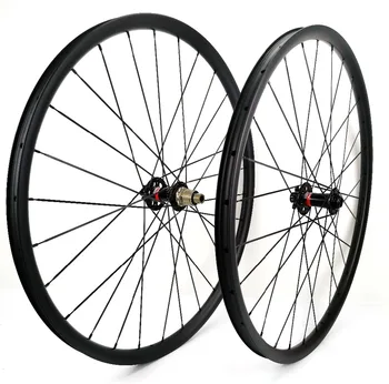 

27.5er 27mm width 23mm depth hookless mountain carbon wheelset 27.5inch MTB XC bike carbon wheels with novatec 791/792-B12 hub
