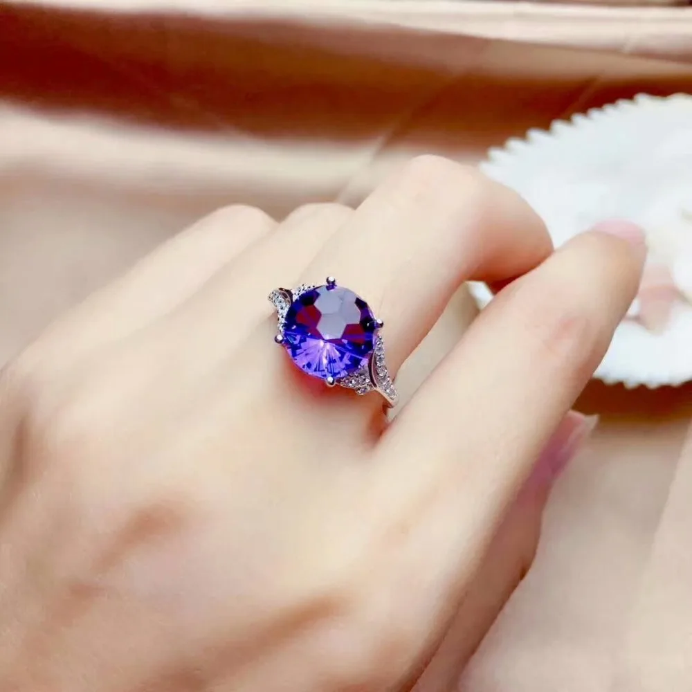 shilovem 925 sterling silver Piezoelectricity amethyst Rings pendants fine Jewelry send necklace new wedding plant mtz1010876agz