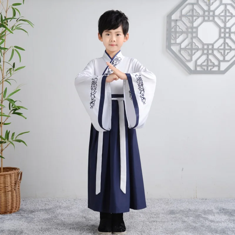 14 Hanfu для мальчиков и девочек, традиционный китайский национальный костюм, народное платье древней династии, праздничная Новогодняя одежда, костюм Тан, вечерние костюмы для костюмированной вечеринки - Цвет: 14