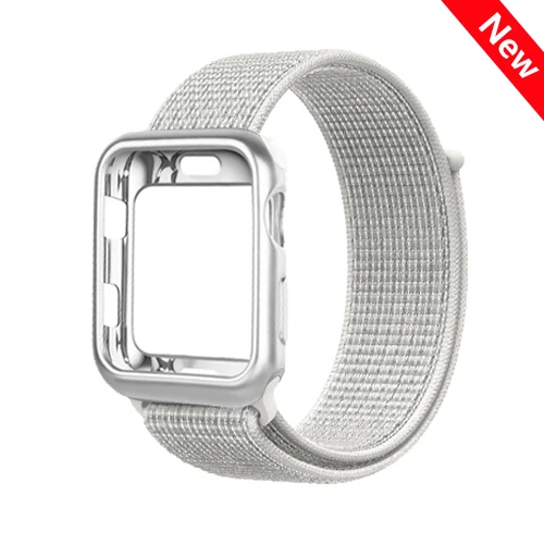 Sport Loop strap for Apple watch band case 4 5 3 44mm 40mm watchband nylon Breathable bracelet belt for iwatch band 3 42mm 38mm - Цвет ремешка: color 16