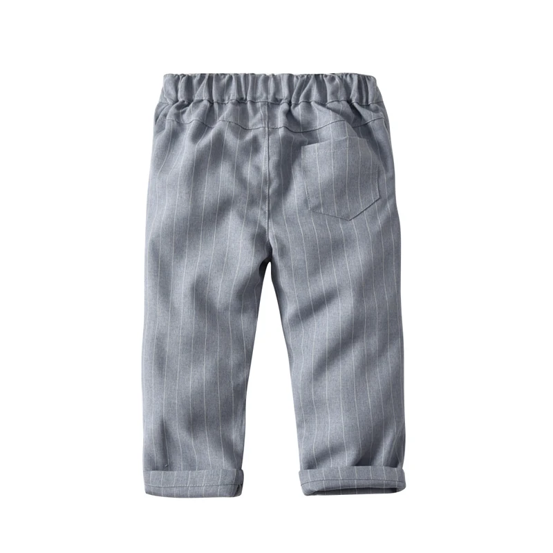 Kids Clothes Toddler Infant Baby Boys Fall Outfit Pinstripe Vest+Bow+Shirt+Pants Spring&Autumn Children Clothes Set