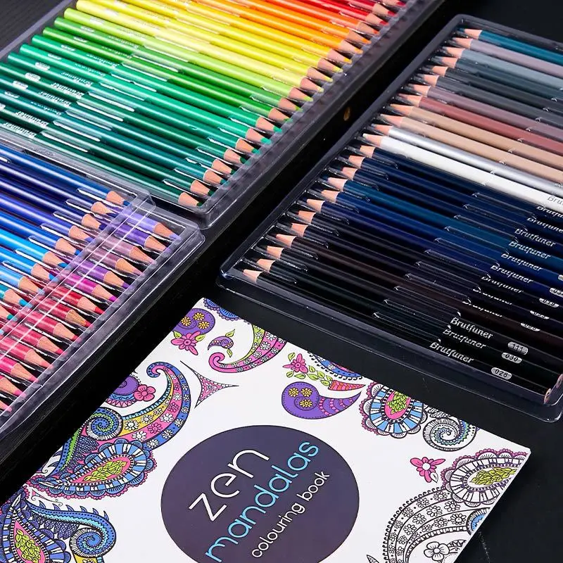 

Aibelle 120/150/160/180 Colors Oil Color/Watercolor Colored Soft Bright Wood Pencils Set Sketch Pencil Artist School Supplies