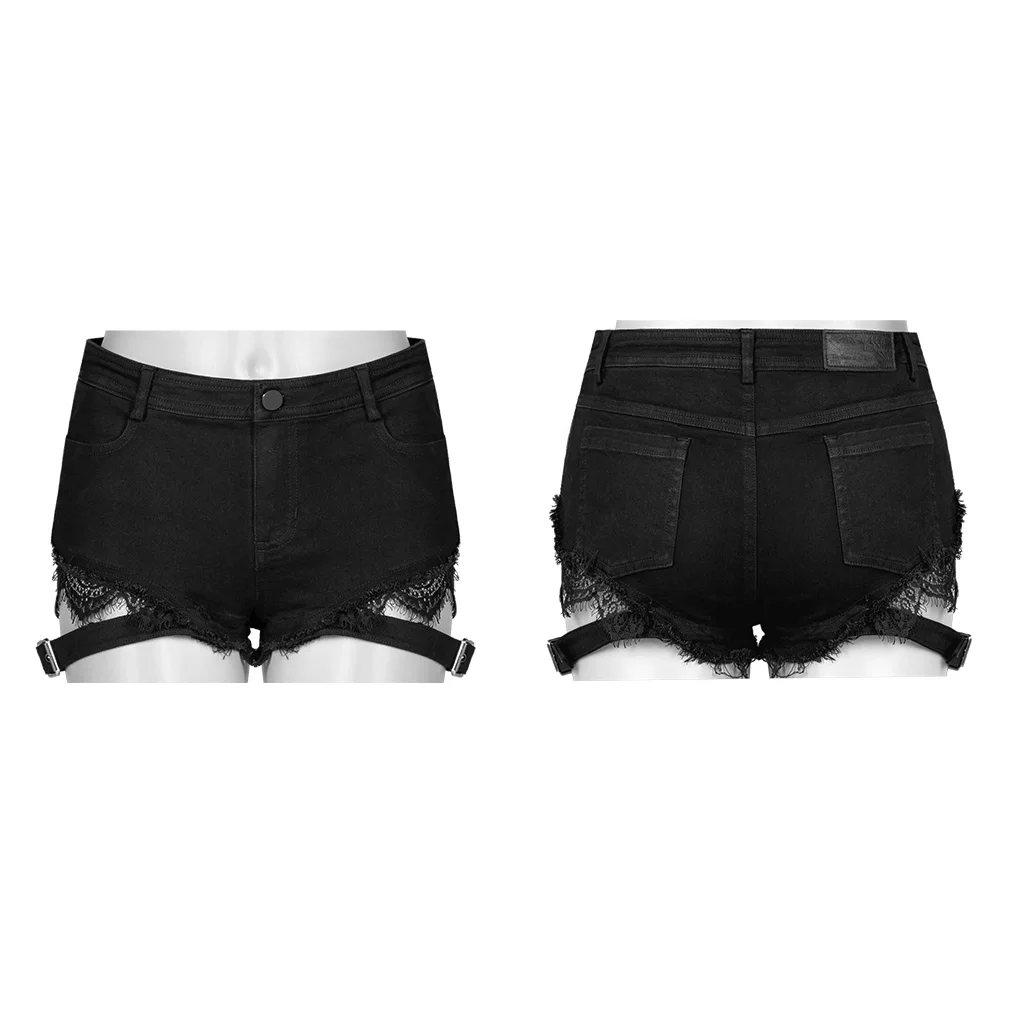 PUNK RAVE Gothic delle Donne Sexy Corda Legata Jeans Shorts Punk del  Metallo Corda Stretti Delle Ghette Del Denim di Personalità Biker Shorts -  AliExpress Women's Clothing