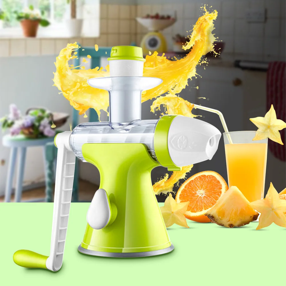  Manual Juicer Fruits Vegetables Extractor with Rotating Handle Ice Cream Squeezer DIY Fresh Orange  - 4000367522458