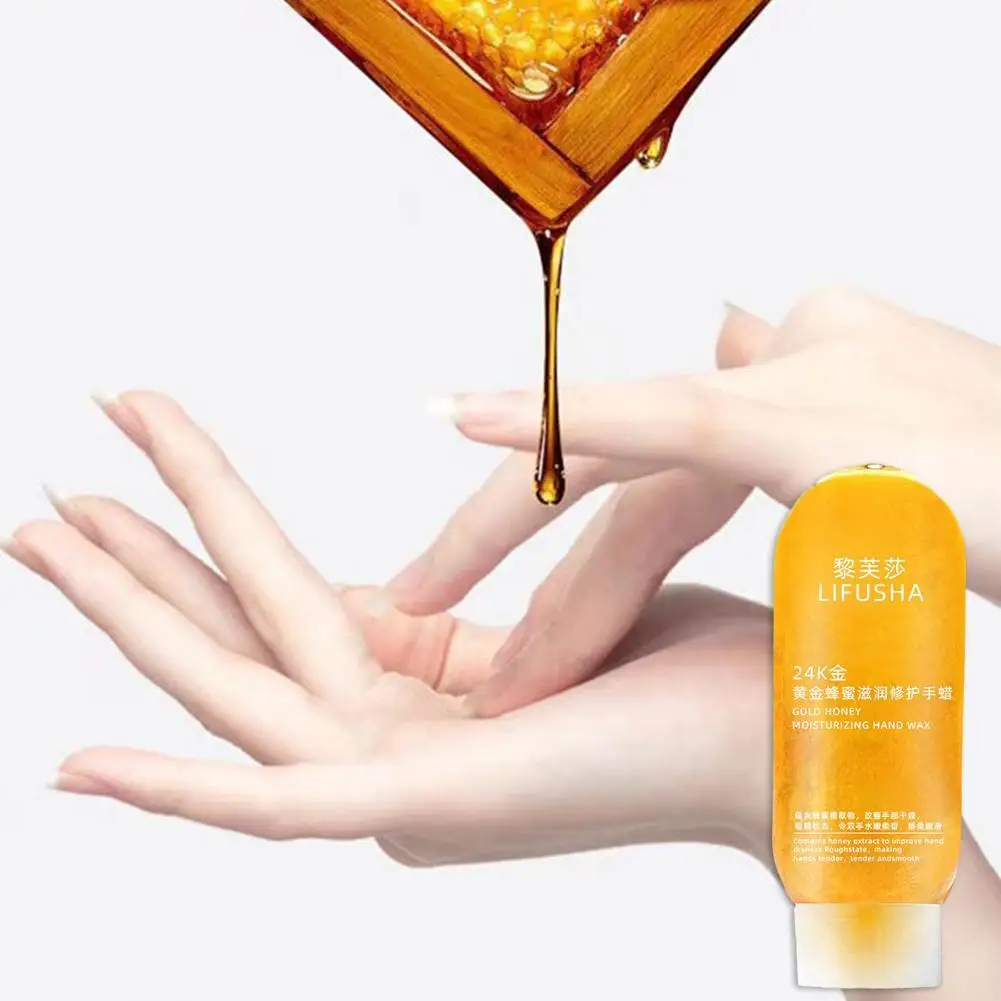 24K Gold Honey Peel Off Hand Wax Whitening Moisturizing Fine Lines Hand Care Exfoliating Calluses Hand Wax