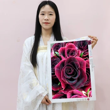 

5d full Diamond Painting rhinestone Cross Stitch rose flower Diy Diamond Embroidery Floral Diamond Mosaic Wall Home Decoration