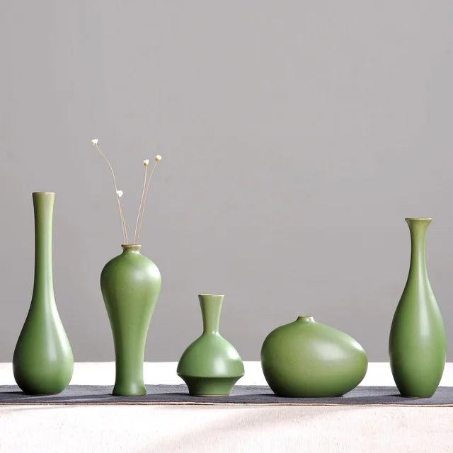Modern fashion Home Furnishing, small handmade chinese ceramic vases, flower pottery vase, desk accessories, crafts 2