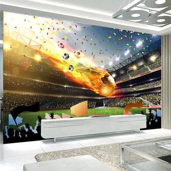 

Custom 3D Poster Mural Wallpaper Creative Football Field Wall Painting Living Room Restaurant Bedroom Backdrop Photo Wall Paper