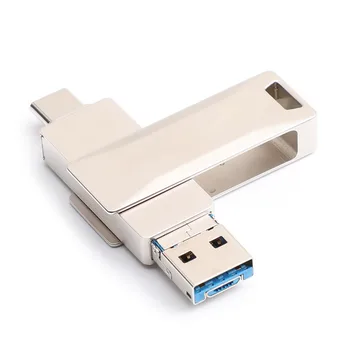 

Portable USB Flash Drive 3 in 1 Type-C USB 3.0 Micro USB Memory U Disk Stick Pen for Office Caring Computer Supplies