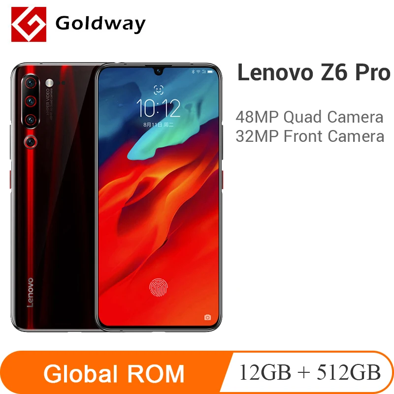 Мобильный телефон lenovo Z6 Pro 12 ГБ 512 Восьмиядерный процессор Snapdragon 855