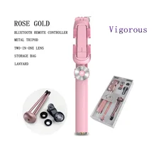 Селфи-палка для телефона, складной штатив, монопод, Bluetooth, с беспроводной кнопкой спуска затвора, для селфи, iOS, Android, Stativ