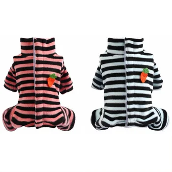 

Pet Pajamas Carrot Stripes Relieve Anxiety Home Fashion Comfortable Lovely High Quality Fabrics Warm Dog Costume