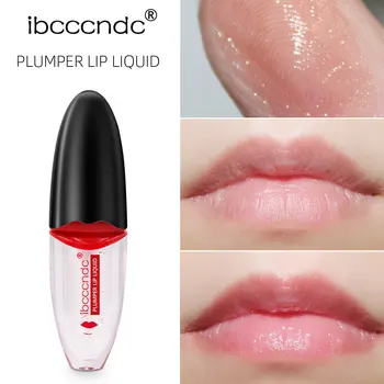 

5ml Transparent Liquid Lip Plumper Lips Gloss Clear Jelly Lip Glaze Lip Care Serum Moisturizing Repairing Plumper Lip Enhancer