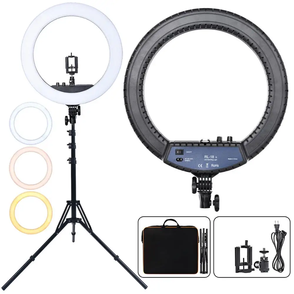 Selfie Ring Lamp Fosoto, 18 Inch Ring Lights