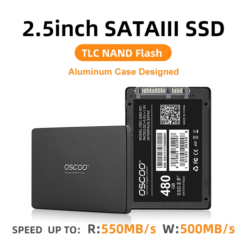 Osco-sataiii Solid State Drive Ssd Hard Drive para Laptop Desktop pc Preto 2.5 120gb 240gb - Imagem 3