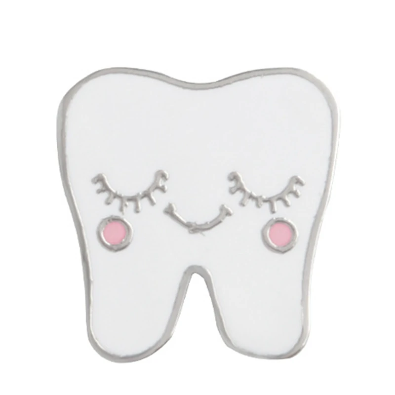 

Cartoon Sweet Tooth Enamel Pin Cute Tooth Brooches Gift For Kids Dentist Friend Badge Button Lapel Jewelry Clothes Jeans Cap Bag