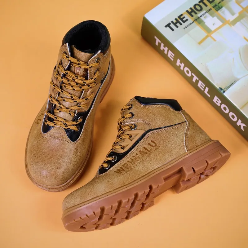 

2019 Autumn CHILDREN'S Martin Boots Wear-Resistant Casual England Middle And Large Boots Dermabrasion Lace-up Short Boots