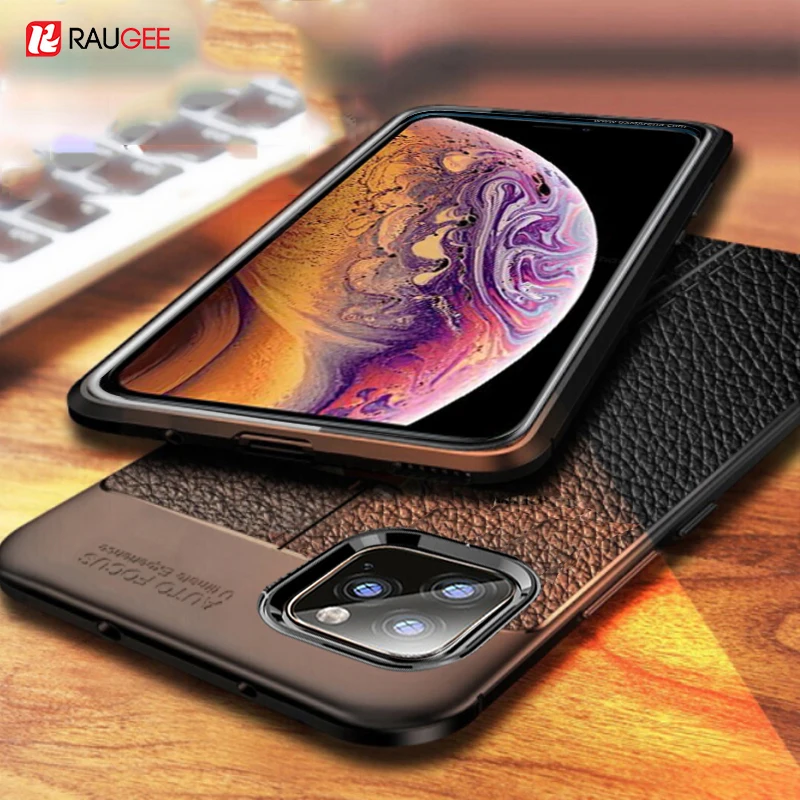 

For iPhone 11 Pro Max Case Leather Style Cover Durable TPU Phone Case For iPhone 11 XI Pro Cover Bumper Full Protection Shell