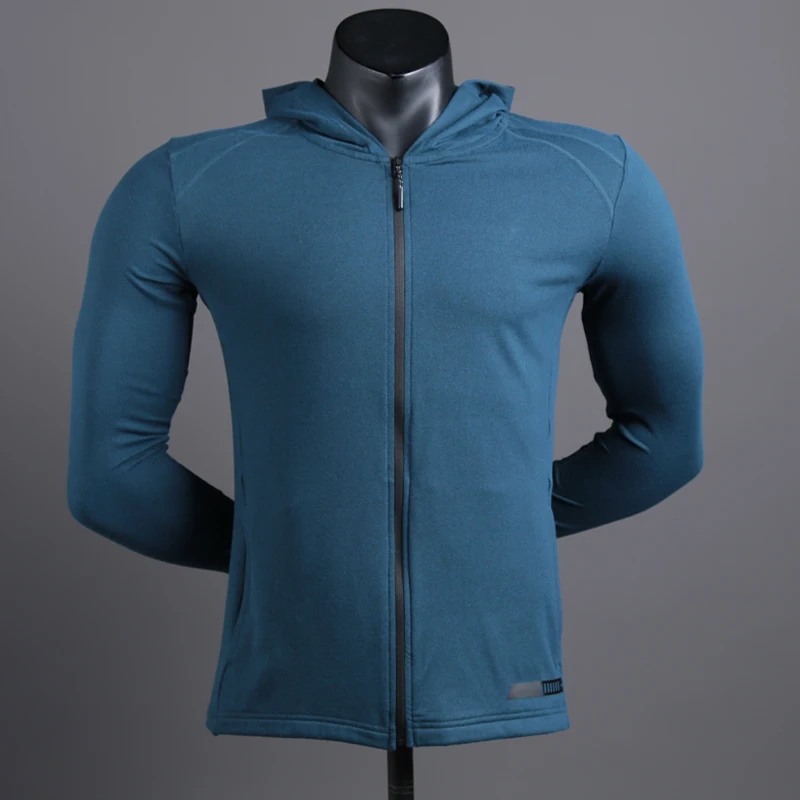 

Training Jackets Men Autumn Hoodie Sports Coat Plus Cashmere Zipper Gym Long Sleeve Male Running Sweatshirt