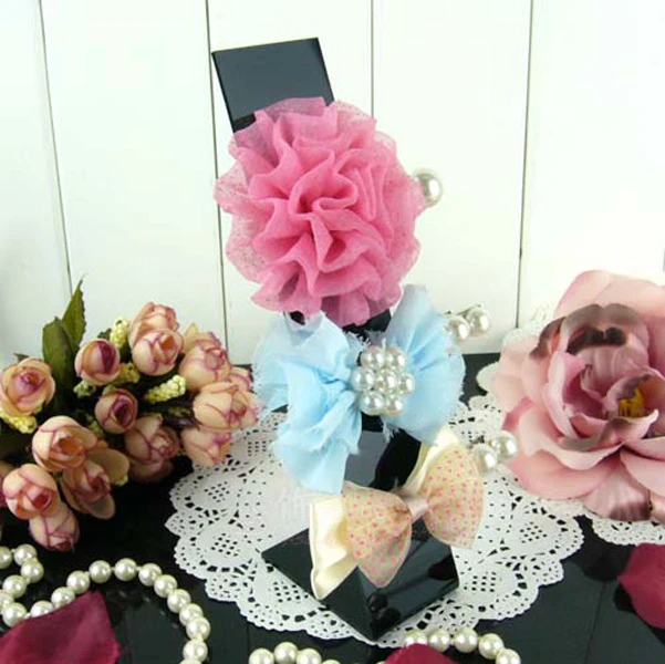 Black Acrylic Hair Clip Jewelry Hairpin Barrette Display Stand Holder Black Acrylic Hair Clip Jewelry Hairpin Barrette Display Stand Holder