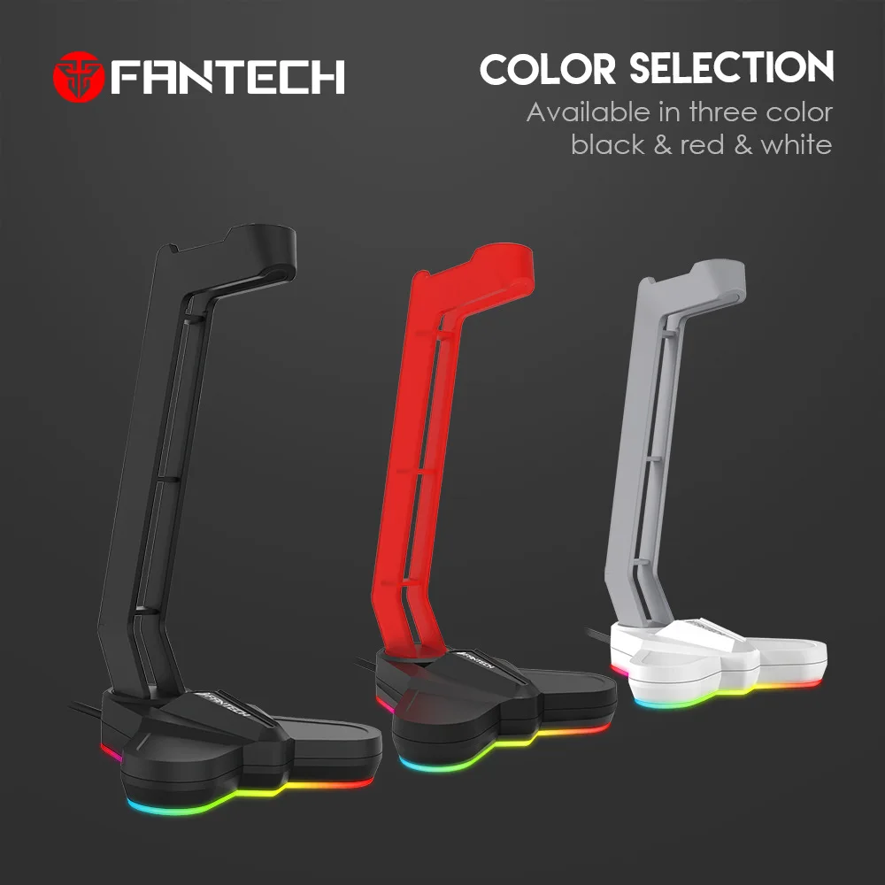 Подставка для наушников FANTECH AC3001S с RGB подсветкой противоскользящая из