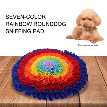 

Pad Slow Feeding Indoor Dispensing Pet Supplies Dog Snuffle Mat Anti Choking Toy Round Interactive Game Nose Sniffing Training