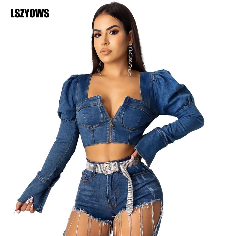 Blusas recortadas para mujer, camisas Vintage de manga con a la moda, con Espalda descubierta, 2021|Blusas y camisas| - AliExpress