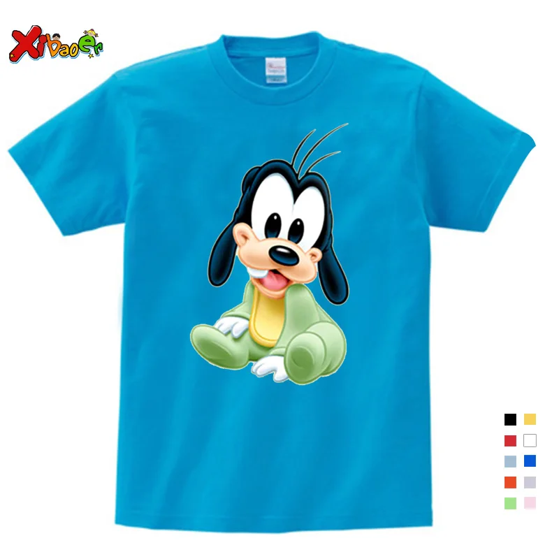 

Lovely Summer Short Sleeve T Shirts Donald Duck Mickey Mouse Cartoon Children Clothing Sport T-shirt Clothes for Big Kids