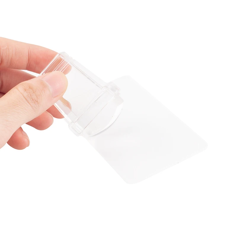 2 шт./компл. штамп-инструмент для дизайна ногтей Прозрачная силиконовая печать пластиковая ручка скребок передача квадратных штампы маникюрные