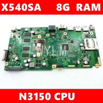 

X540SA N3150 CPU 8GB RAM mainboard REV 2.1 For ASUS X540S X540SA F540S laptop motherboard 90NB0B30-R00031 Tested free shipping