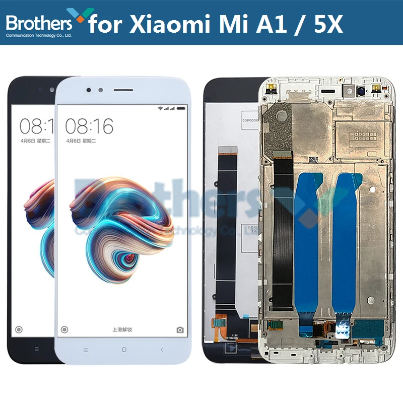 Для Xiaomi Mi A1/5X ЖК дисплей сенсорный экран в сборе с рамкой для 5X Замена A1