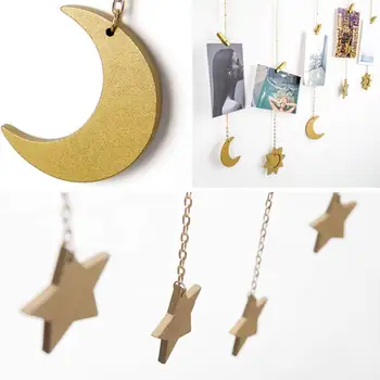 

Moon Phase Garland Decoration Chains Boho Gold Wall Frame Collage For Living Room Wall Hanging Decor
