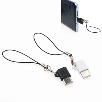

Micro USB To Type C Adapter Converter Connector for Phone Tablet with Lanyard Phone Accessories For Xiaomi