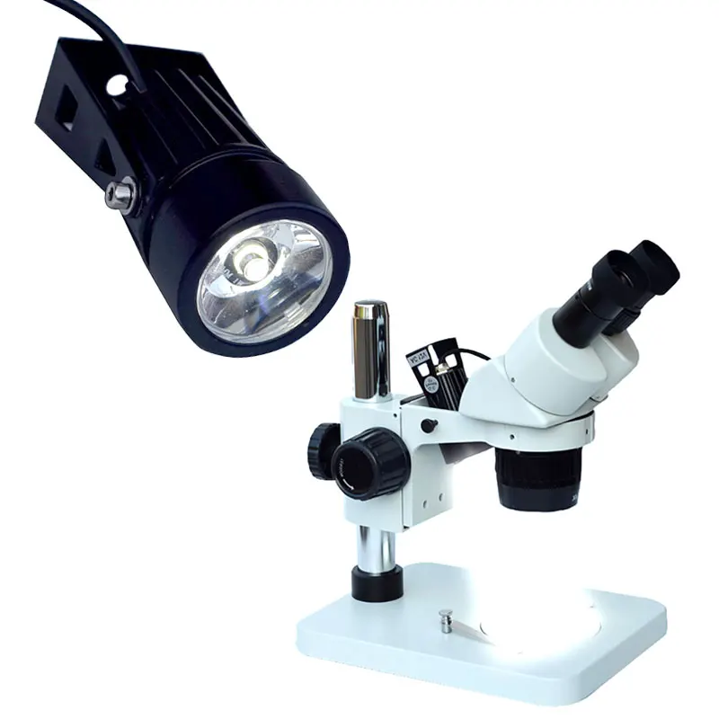 de luz do microscópio estereofônico do zumbido do metal 110v-220v