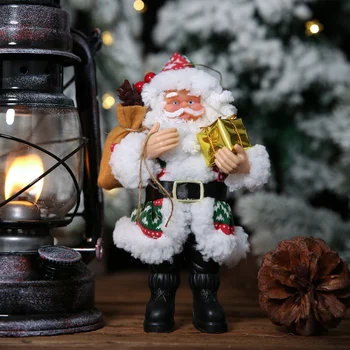 

Holiday Figurine Collection Resin Santa Claus Doll Christmas Ornament Gift Table Decoration