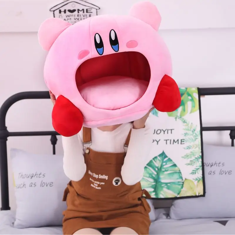 Peluche de Kirby almohada suave para dormir gorra Kawaii juego de Anime  Kirby almohada cojín para dormir suave Casa de mascotas muñeca Juguetes _ -  AliExpress Mobile