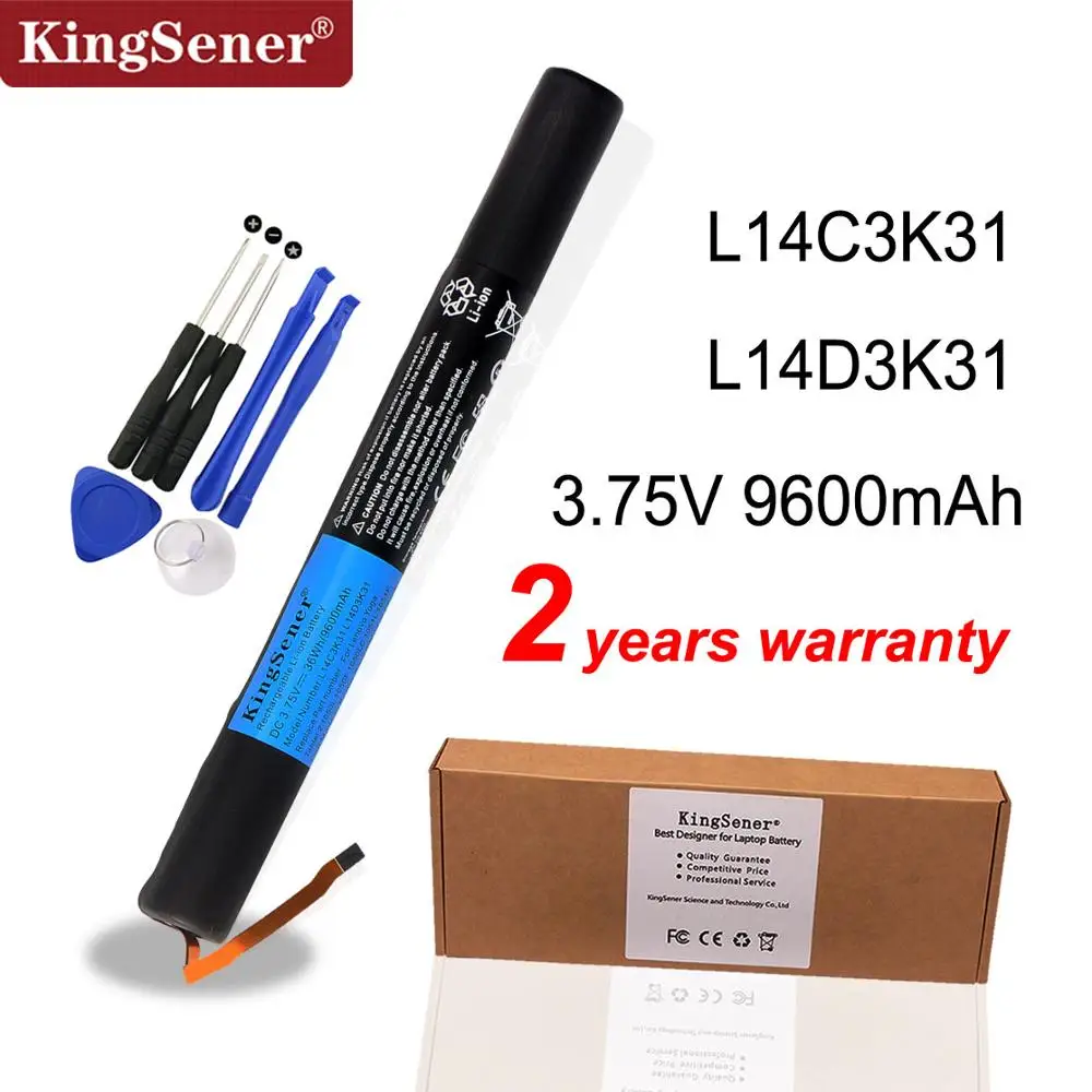 Аккумулятор KingSener L14C3K31 для планшета Lenovo Yoga 2 1050L 1050F 2-1050F 2-1051F 2-1050L 2-1050LC 2-1051L L14D3K31 |