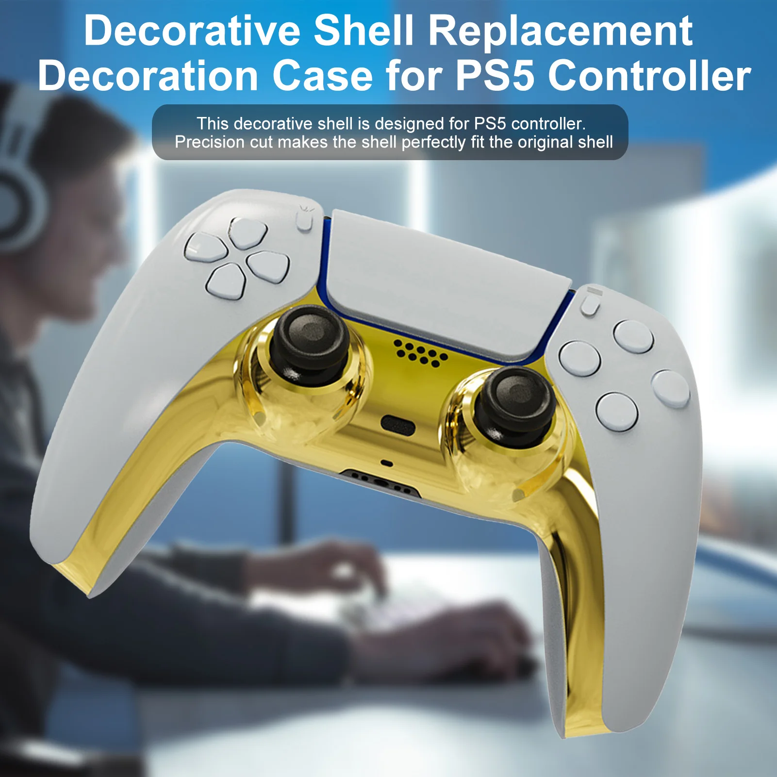 Electronic Machine Accessories Decorative Strip for PS5 Controller Gamepad Decoration Cover Strip Skin Shell 2